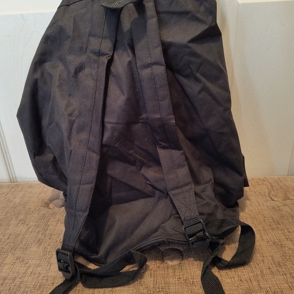 St.Thomas U.S.V.I. Tote Black Embroidered Tropical Print Canvas Drawstring Bag - Picture 3 of 6